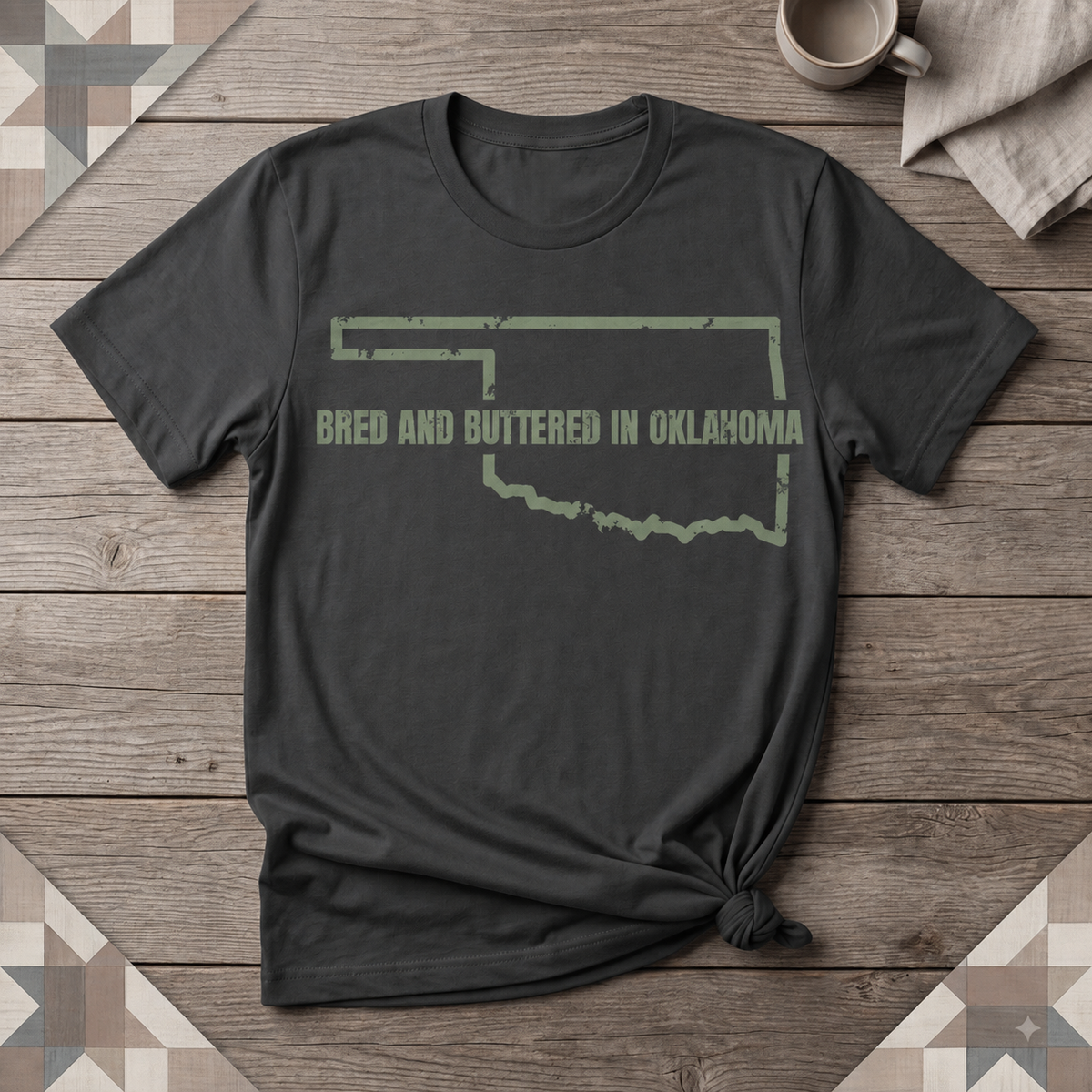 Oklahoma Bred and Buttered Tee | Farm Wife Gift | Rural Life Shirt