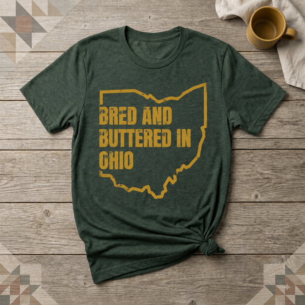 Ohio Bred and Buttered Tee | Farm Wife Gift | Rural Life Shirt