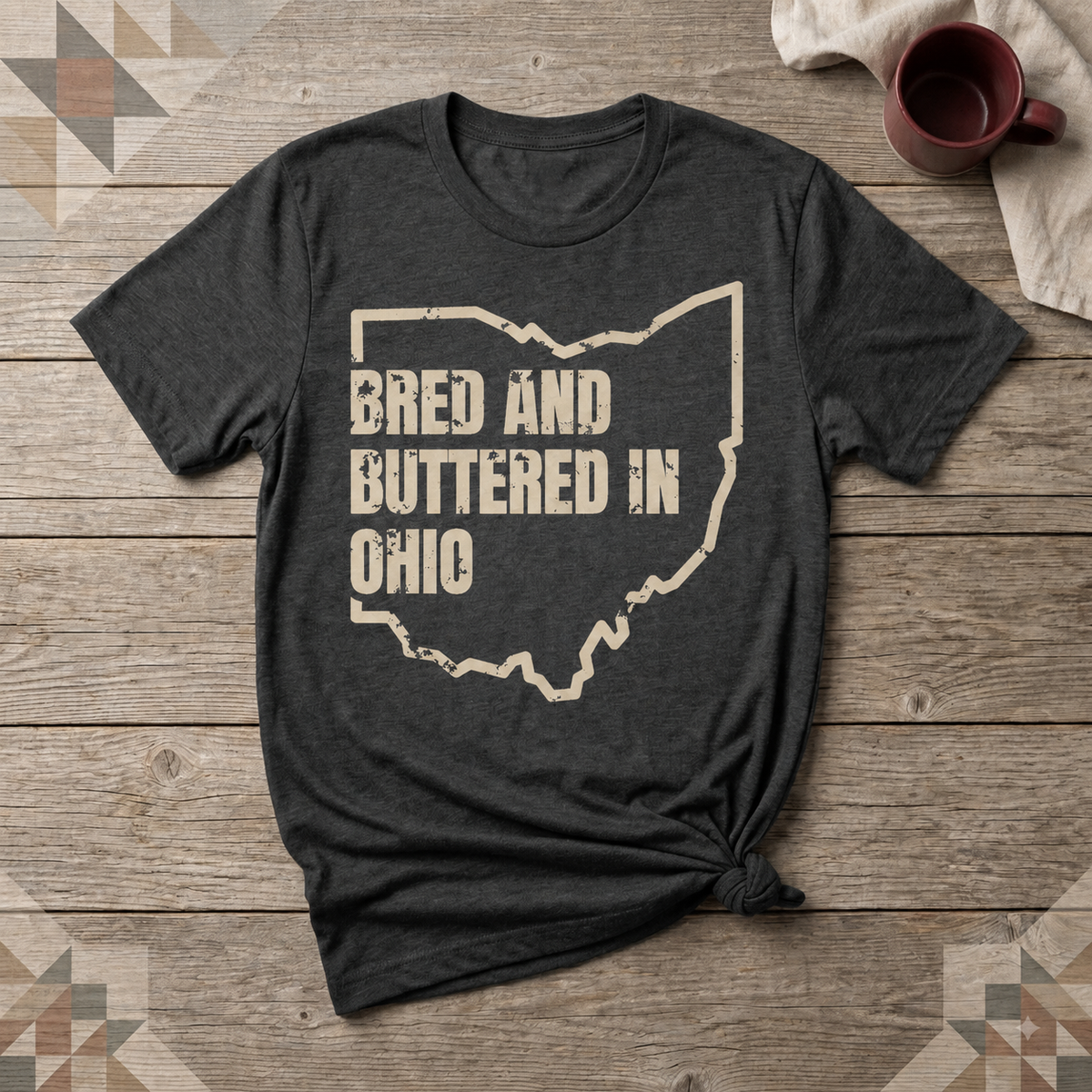 Ohio Bred and Buttered Tee | Farm Wife Gift | Rural Life Shirt