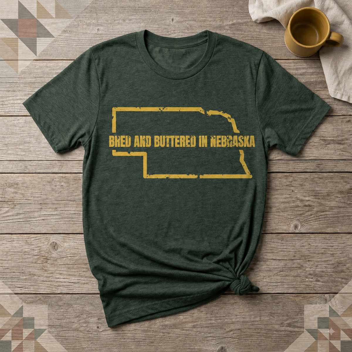 Nebraska Bred and Buttered Tee | Farm Wife Gift | Rural Life Shirt