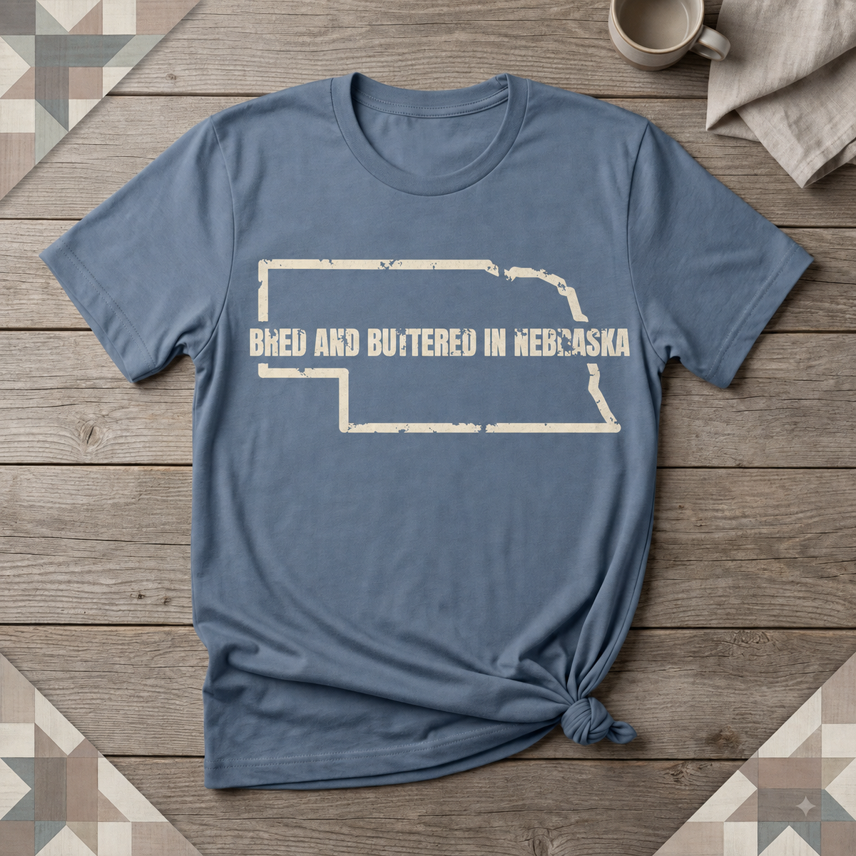 Nebraska Bred and Buttered Tee | Farm Wife Gift | Rural Life Shirt