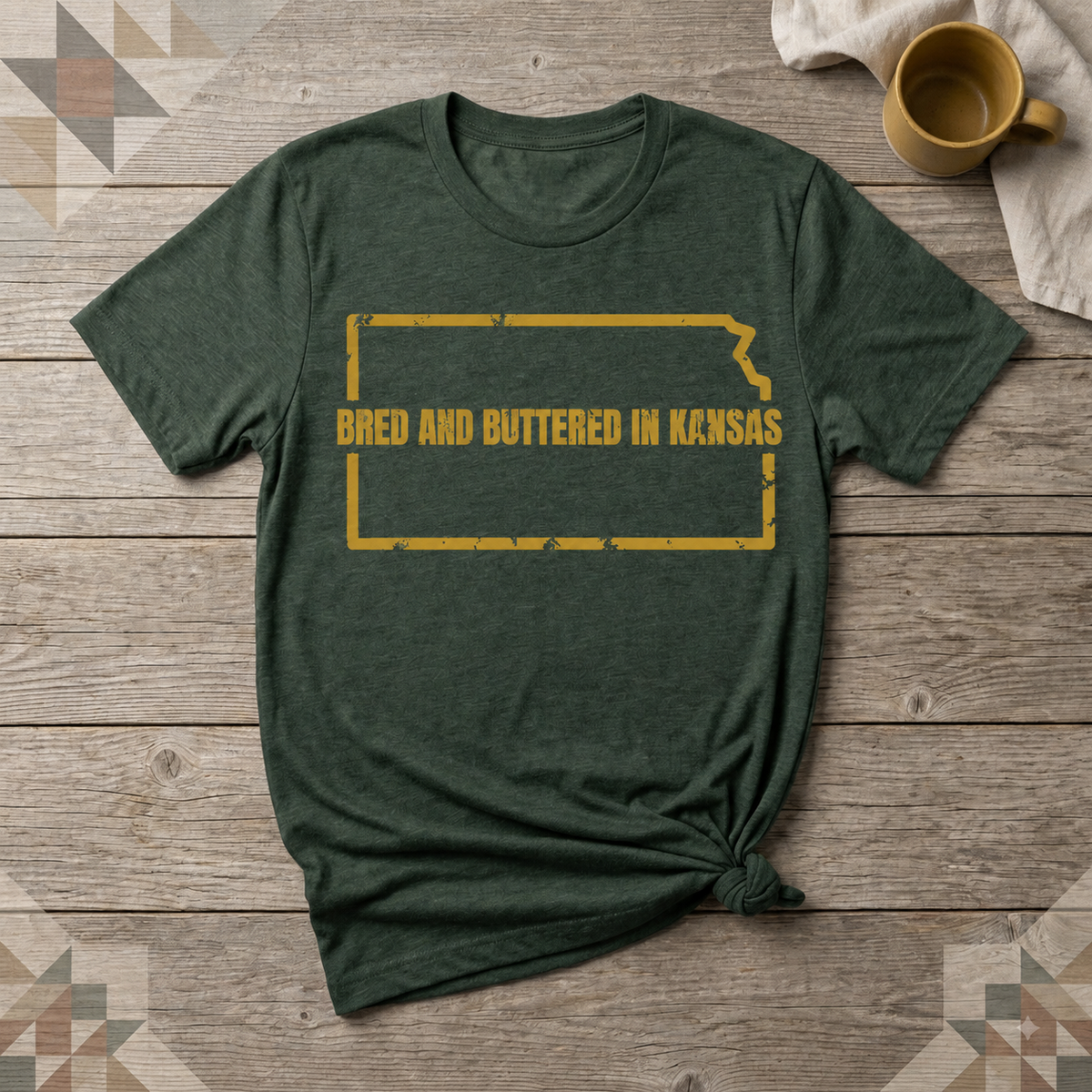 Kansas Bred and Buttered Tee | Farm Wife Gift | Rural Life Shirt