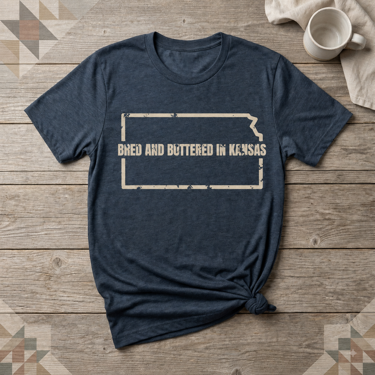 Kansas Bred and Buttered Tee | Farm Wife Gift | Rural Life Shirt