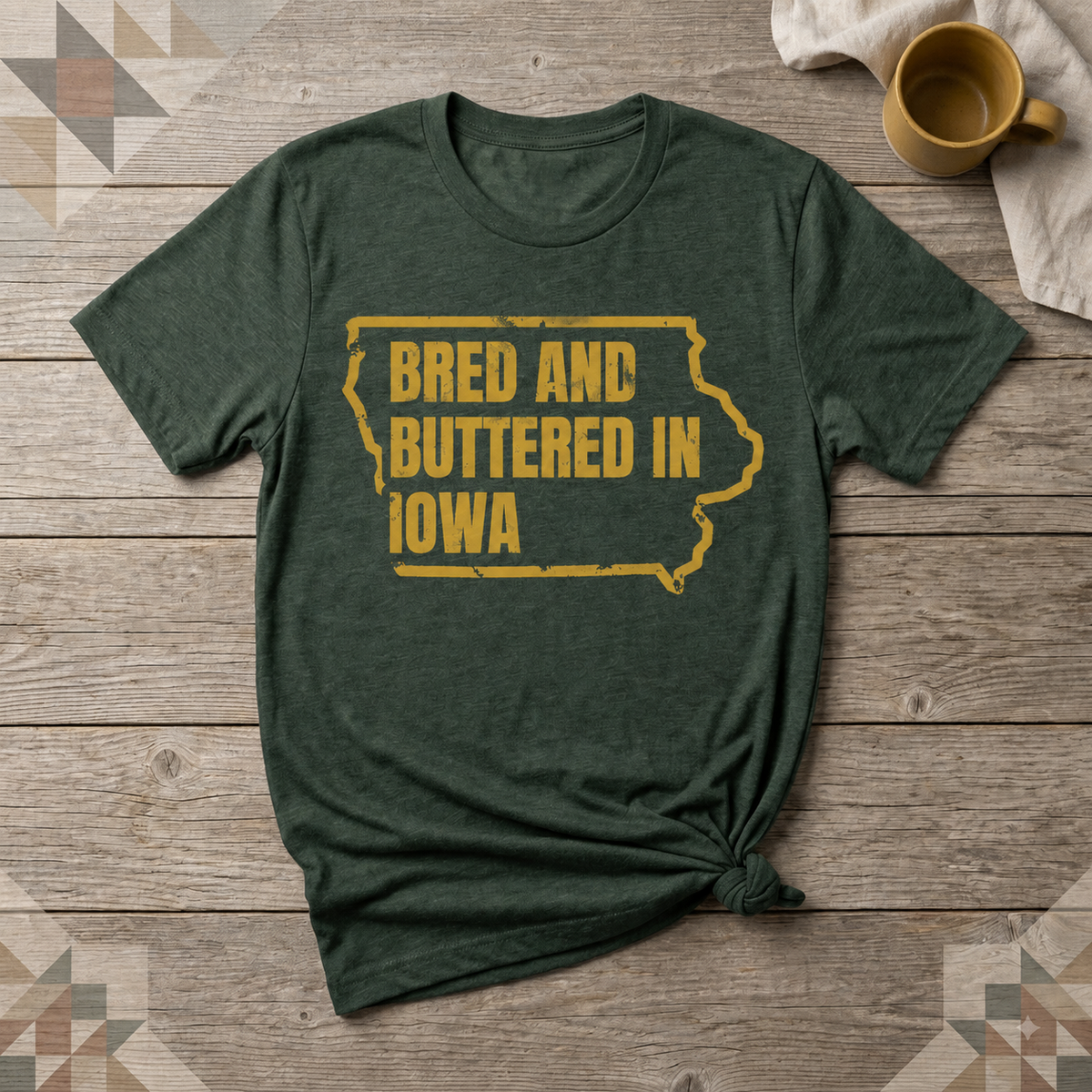 Iowa Bred and Buttered Tee | Farm Wife Gift | Rural Life Shirt
