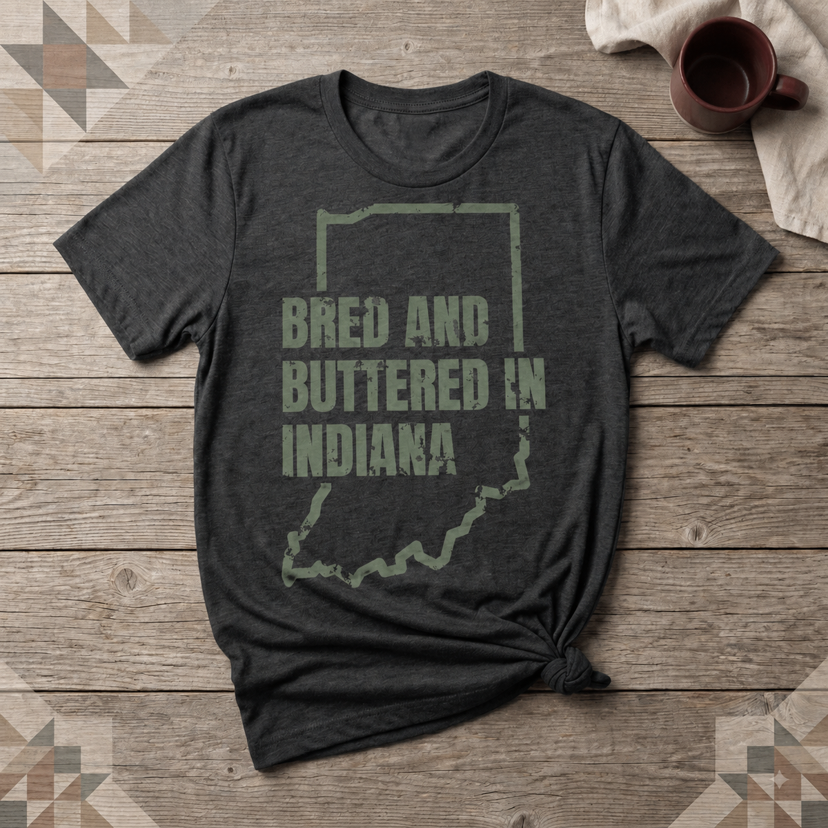 Indiana Bred and Buttered Tee | Farm Wife Gift | Rural Life Shirt