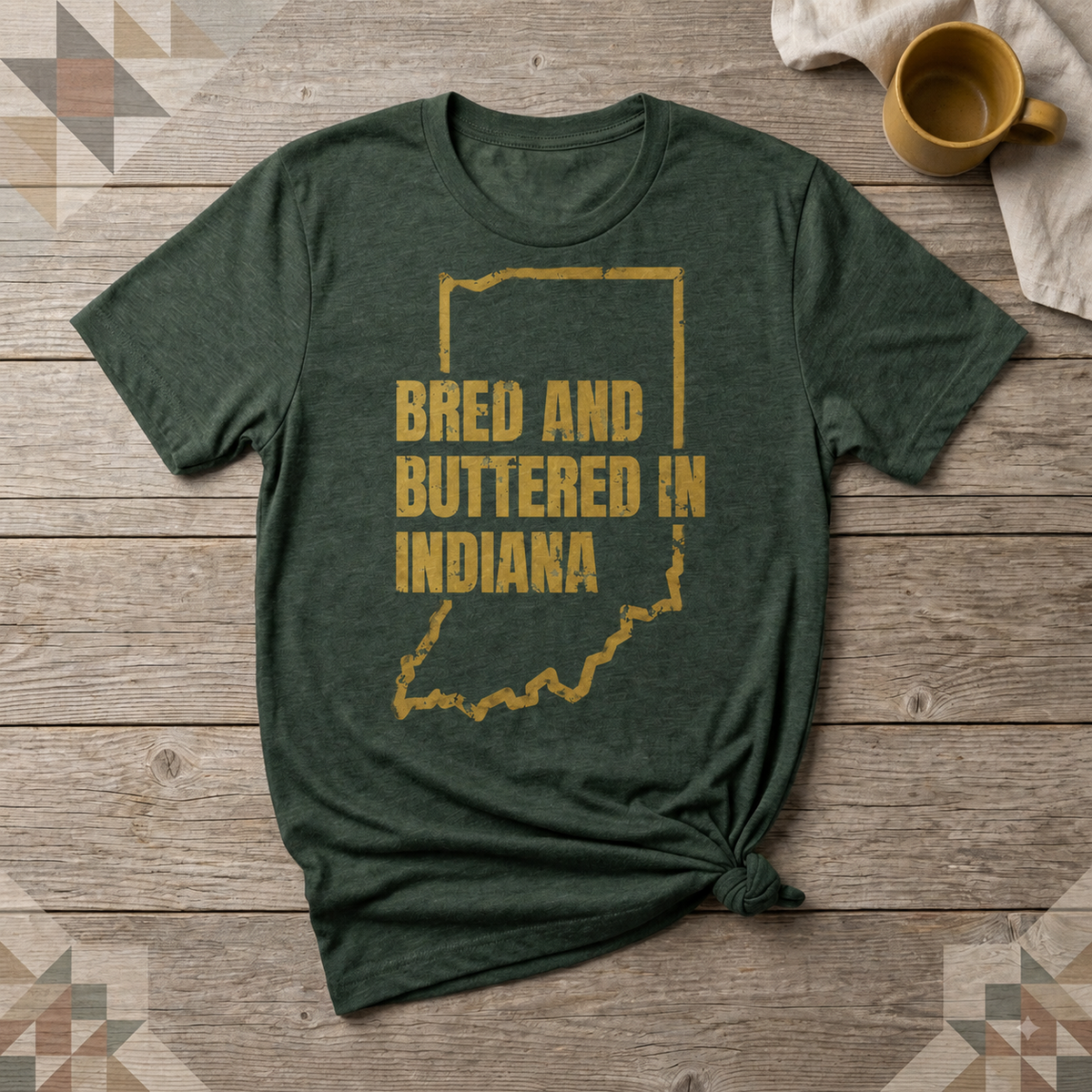 Indiana Bred and Buttered Tee | Farm Wife Gift | Rural Life Shirt