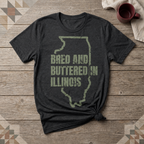 Illinois Bred and Buttered Tee | Farm Wife Gift | Rural Life Shirt