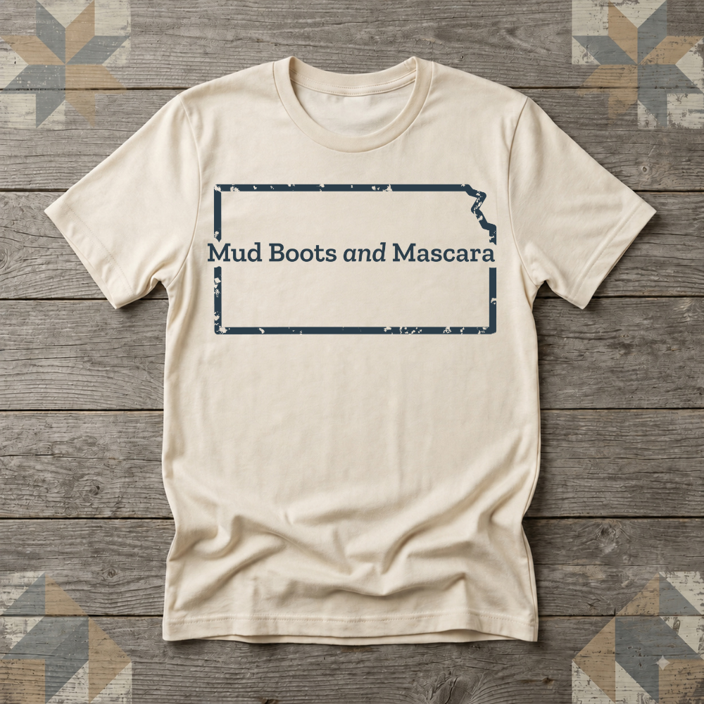 Kansas Mud Boots and Mascara Tee | Farm Wife Gift | Rural Life Shirt