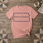 Kansas Mud Boots and Mascara Tee | Farm Wife Gift | Rural Life Shirt