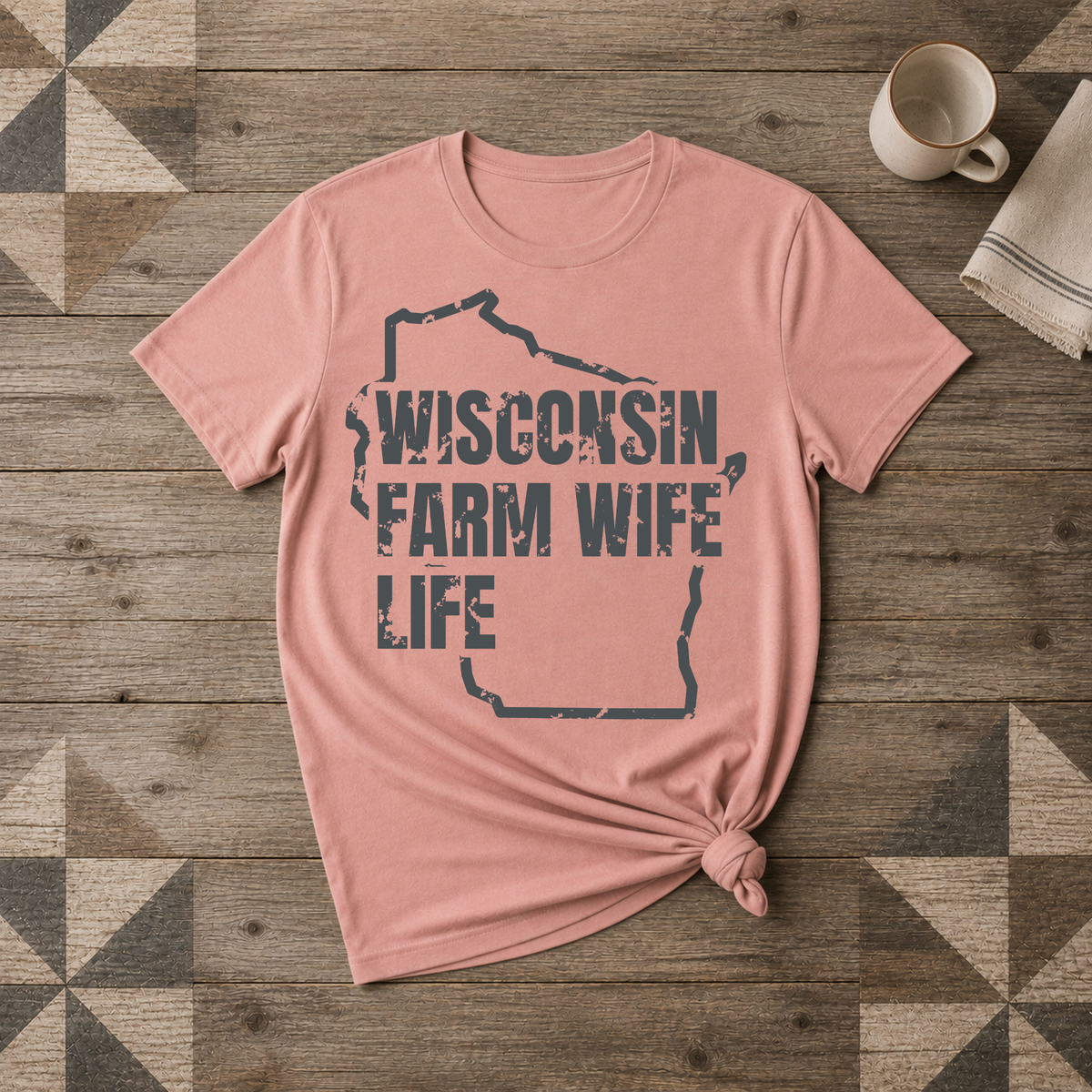 Wisconsin Farm Wife Life Tee | Farm Wife Gift | Rural Life Shirt