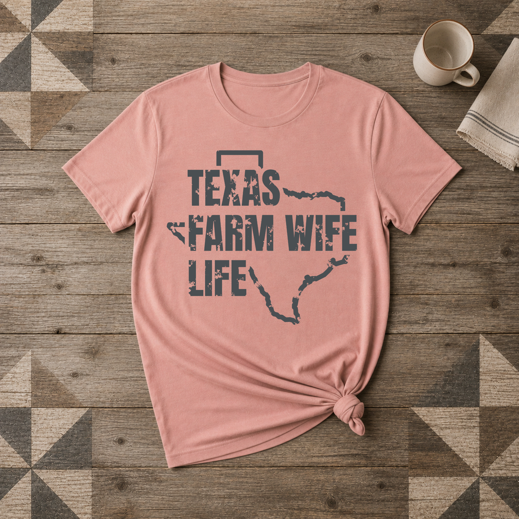 Texas Farm Wife Life Tee | Farm Wife Gift | Rural Life Shirt