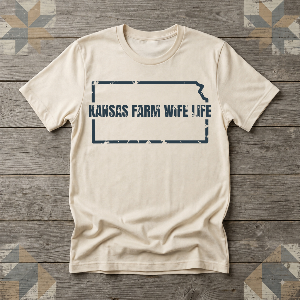Kansas Farm Wife Life Tee | Farm Wife Gift | Rural Life Shirt