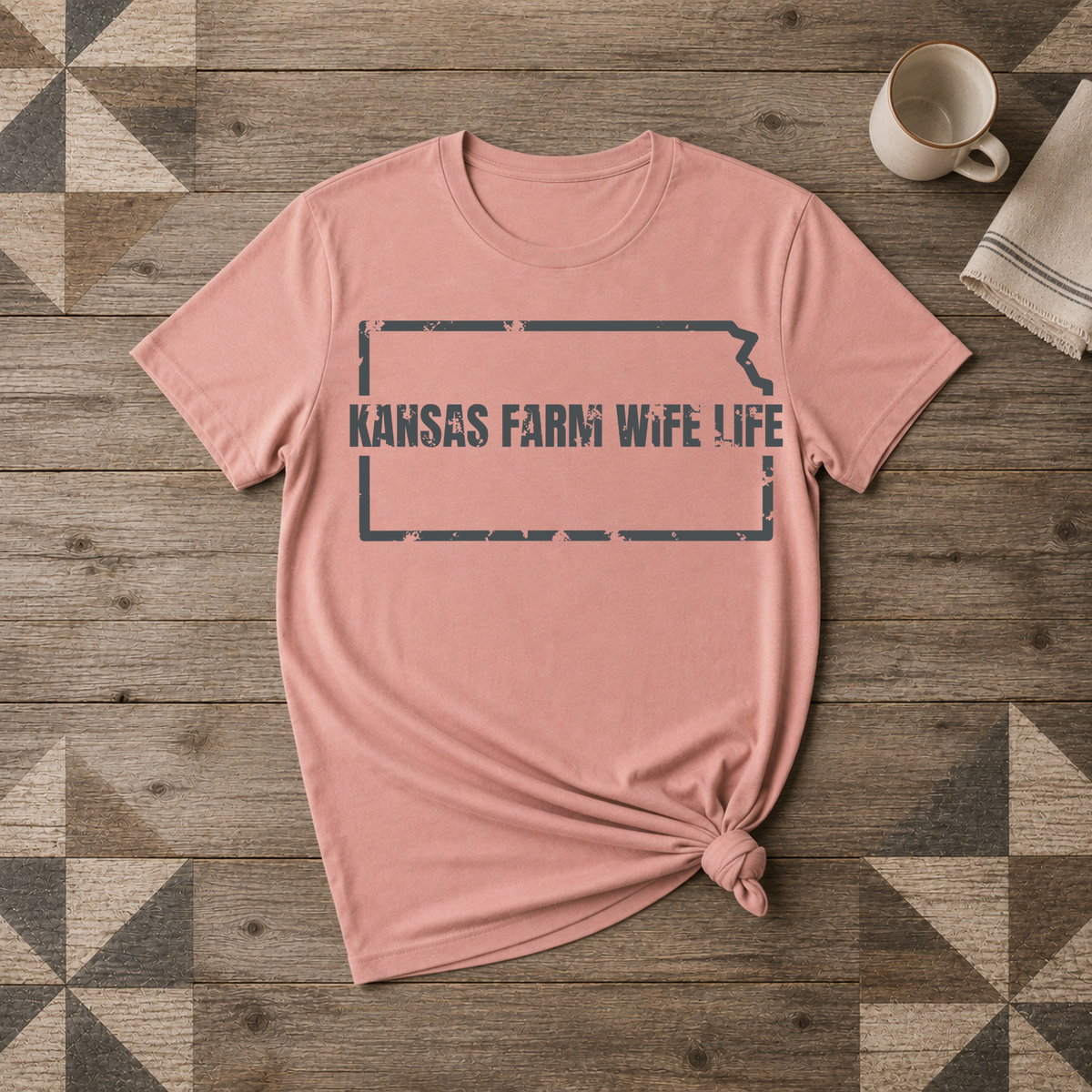 Kansas Farm Wife Life Tee | Farm Wife Gift | Rural Life Shirt