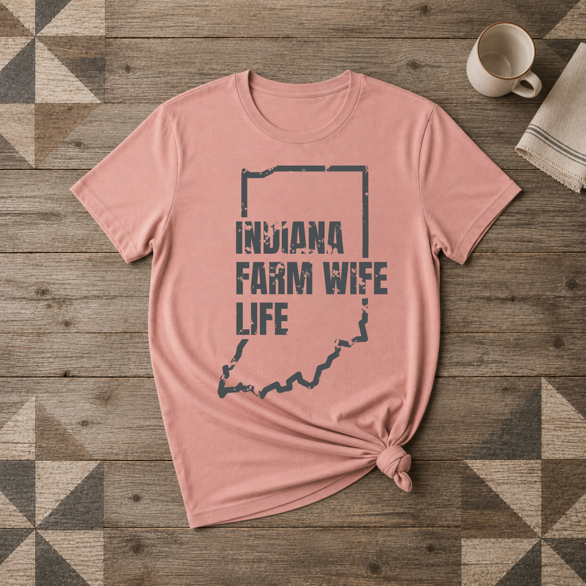Indiana Farm Wife Life Tee | Farm Wife Gift | Rural Life Shirt
