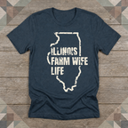 Illinois Farm Wife Life Tee | Farm Wife Gift | Rural Life Shirt