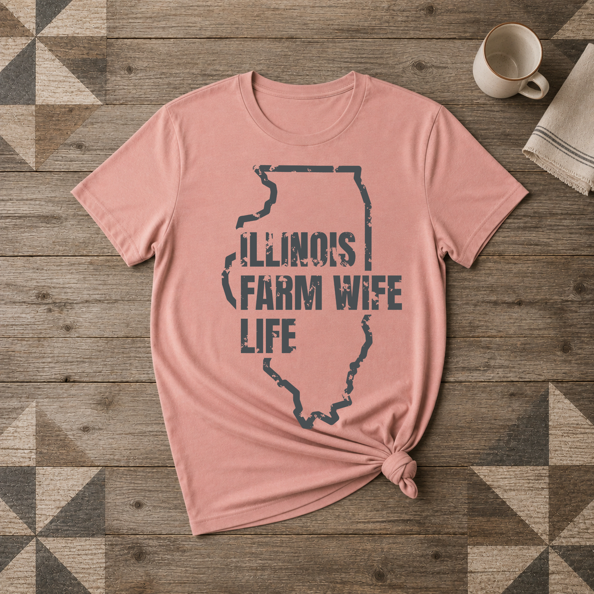 Illinois Farm Wife Life Tee | Farm Wife Gift | Rural Life Shirt